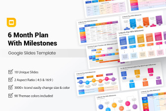 6 Month Plan With Milestones Google Slides Template